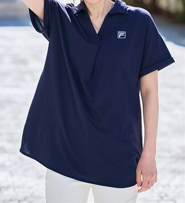 RANAN（ラナン）の「＜ＦＩＬＡ＞吸汗速乾・ＵＶ対策　鹿の子チュニックポロシャツ（チュニック）」｜詳細画像