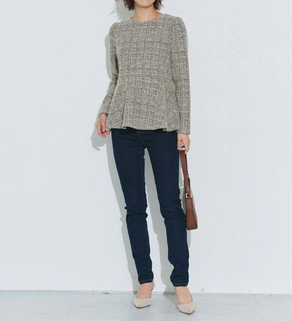 Pierrot（ピエロ）の「【ＸＳ～４Ｌ】ストレッチスキニーデニムパンツ（フルレングスパンツ）」｜詳細画像