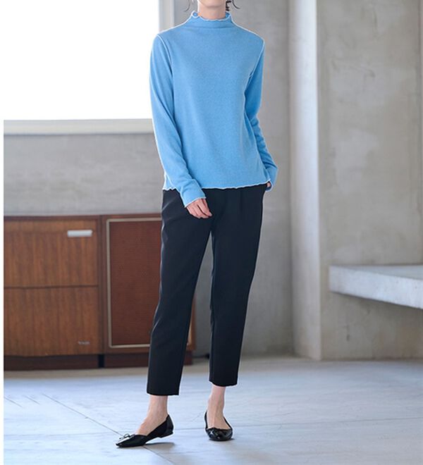 RANAN（ラナン）の「前後２ＷＡＹ！メロウ使いニットソーフリルプルオーバー（カットソー）」｜詳細画像