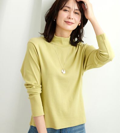 「シンプルデザイン！ハイネックプルオーバー（カットソー）」