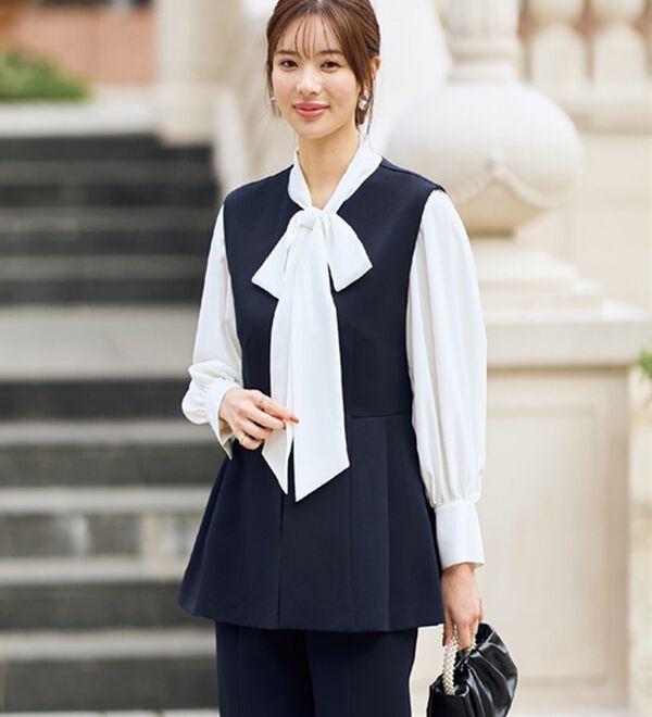 GeeRA（ジーラ）の「【入卒式/セレモニー】ペプラムベストセットアップスーツ（パンツスーツ）」｜詳細画像