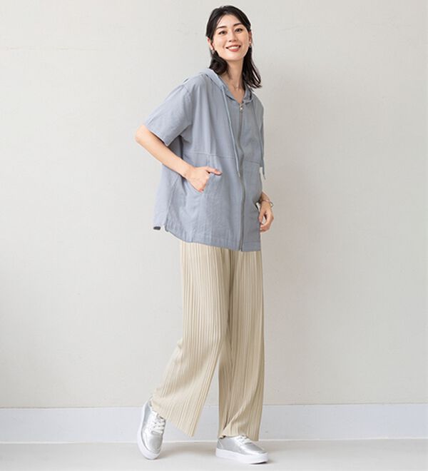 ルフラン（ルフラン）の「【３本組】レギンスより「ほっそり見せ」プリーツパンツ（フルレングスパンツ）」｜詳細画像