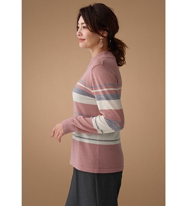 BELLUNA（ベルーナ）の「洗える！メリノウール１００％ハイネックセーター（ニット・セーター）」｜詳細画像