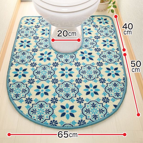 「奥までしっかりガード！耳長トイレマット（トイレマット）」｜詳細画像