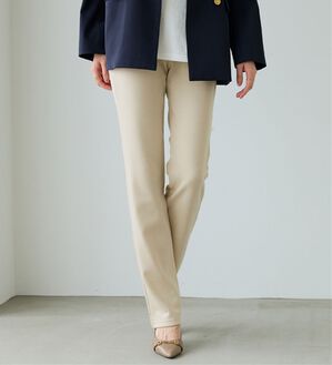 BELLUNA（ベルーナ）の「【選べる股下】ジャストフィットらくらくパンツ（フルレングスパンツ）」｜オフベージュ