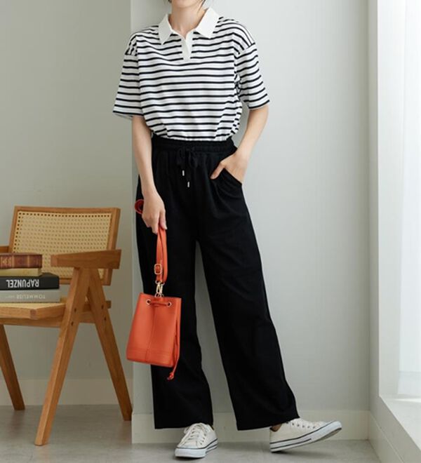 BELLUNA（ベルーナ）の「着心地楽々！綿１００％イージーパンツ（ワイドパンツ・ガウチョ）」｜詳細画像