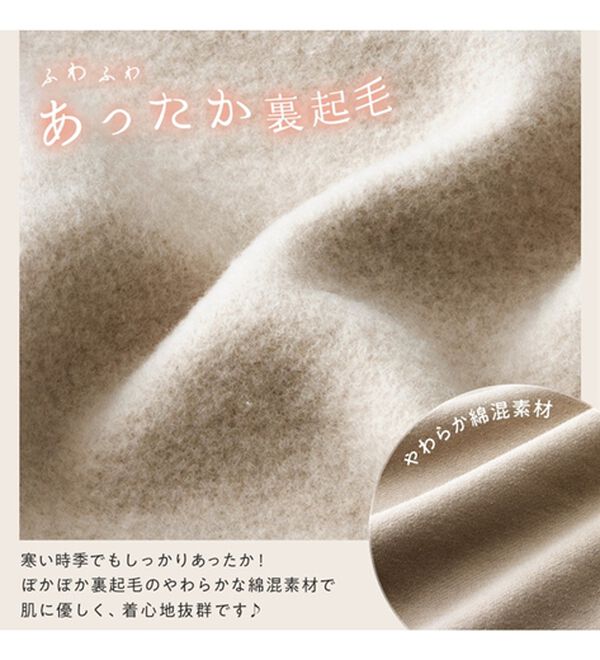 Viola e Viola（ヴィオラ エ ヴィオラ）の「裏起毛ハーフジップゆるワンピース（カットソーワンピース）」｜詳細画像