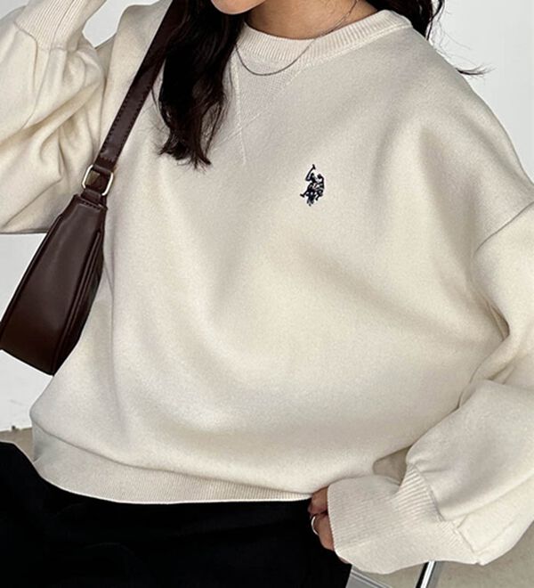 RANAN（ラナン）の「＜U.S.POLO ASSN.＞刺繍スウェットライクニット（ニット・セーター）」｜詳細画像