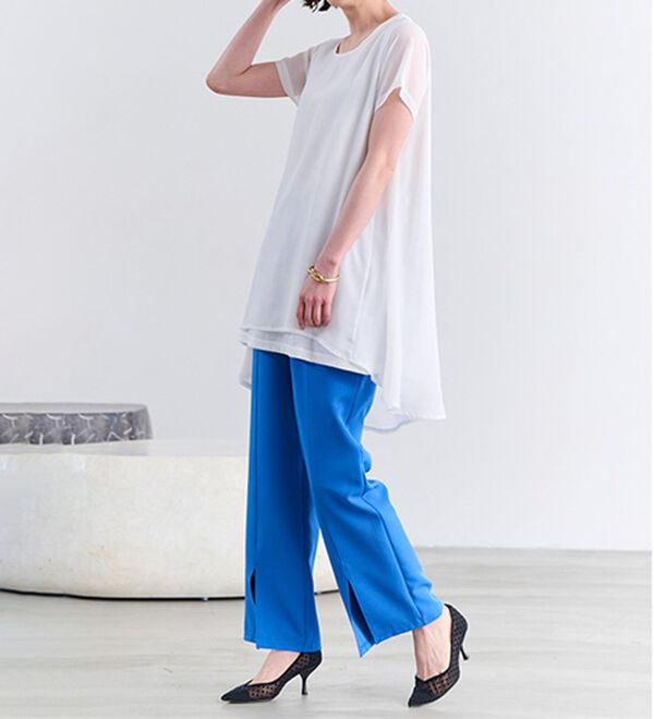 RANAN（ラナン）の「機能付センタースリットフレアーパンツ（フルレングスパンツ）」｜詳細画像