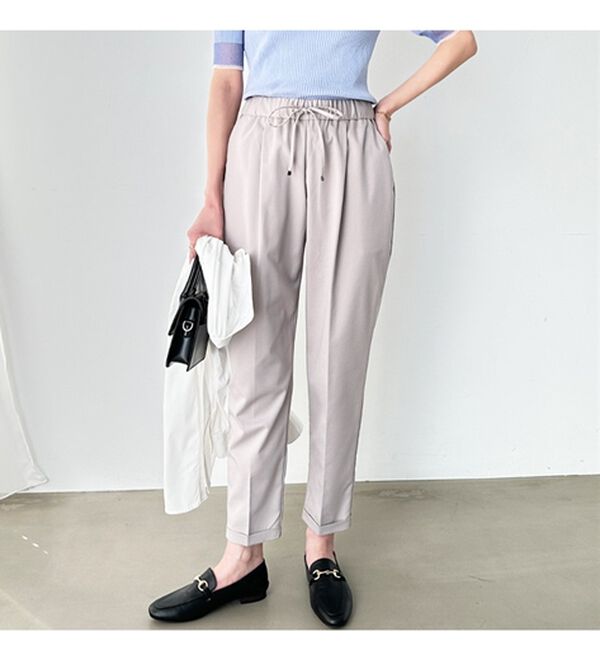 GeeRA（ジーラ）の「美脚とろみタックパンツ（フルレングスパンツ）」｜詳細画像