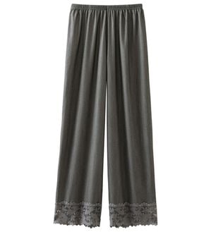 LAVIENNE（ラヴィエンヌ）の「裾魅せデニムライクペチパンツ（肌着・インナーウェア）」｜デニムブラック