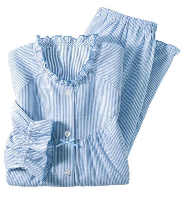 LAVIENNE（ラヴィエンヌ）の「サラッと涼感、綿１００％サッカーパジャマ（パジャマ・ルームウェア）」｜詳細画像