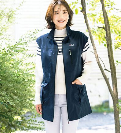 ルフラン（ルフラン）の「＜ＦＩＬＡ＞キャップスリーブお散歩ベスト（ベスト）」