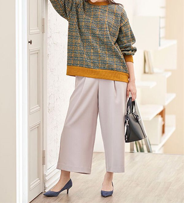 BELLUNA（ベルーナ）の「リブ使い裏起毛プリントプルオーバー（カットソー）」｜詳細画像