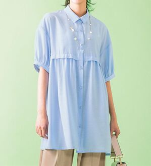 ルフラン（ルフラン）の「【ａ・Ａ・Ｐ】楊柳素材の涼やかブラウス（ブラウス）」｜サックス