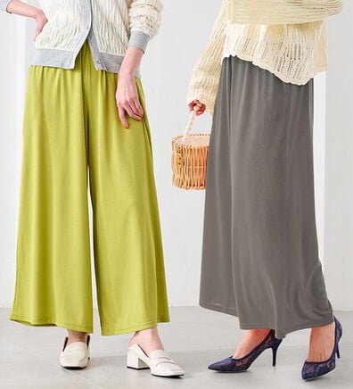 RANAN（ラナン）の「ひんやり！レディゆるシルエットワイドパンツ（ワイドパンツ・ガウチョ）」