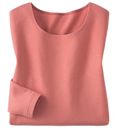 LAVIENNE（ラヴィエンヌ）の「超・暖　吸湿発熱　素肌よろこぶ綿１００％あったかインナー　クルーネックインナー（肌着・インナーウェア）」