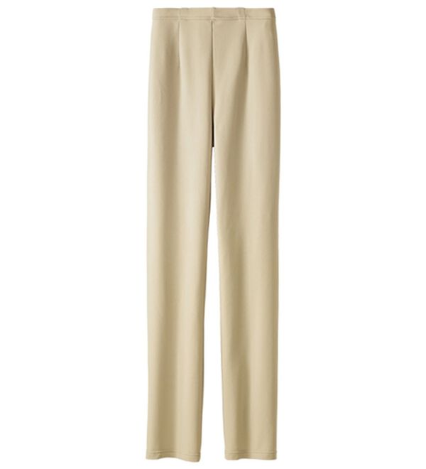 BELLUNA（ベルーナ）の「日本製静電気防止裏起毛ハイテンションパンツ（フルレングスパンツ）」｜ベージュ