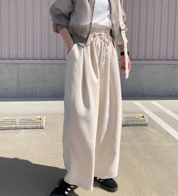 GeeRA（ジーラ）の「【体型カバー】上品なのにラクちんワイドパンツ（フルレングスパンツ）」｜詳細画像