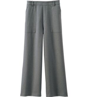 BELLUNA（ベルーナ）の「ウール調カルゼワイドパンツ（ワイドパンツ・ガウチョ）」｜杢グレー