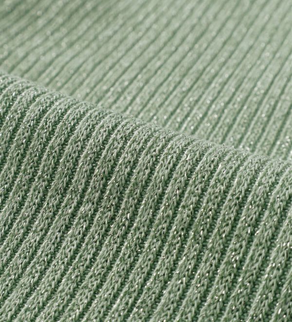 BELLUNA（ベルーナ）の「ラメ調リブ素材ペプラムカーディガン（ニットカーディガン）」｜詳細画像