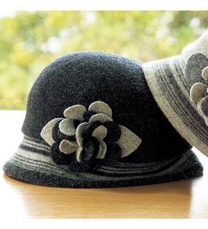 BELLUNA（ベルーナ）の「バスクウール混小顔魅せ帽子（帽子）」｜黒