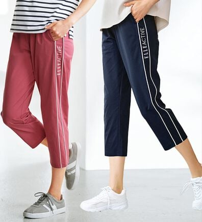 BELLUNA（ベルーナ）の「＜ＥＬＬＥ　Ａｃｔｉｖｅ＞綿タッチ素材クロップド丈ジャージパンツ（その他パンツ）」