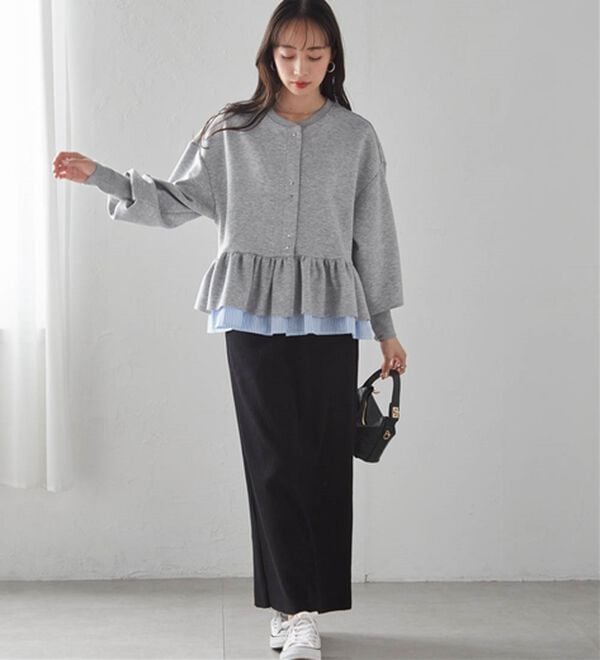 RANAN（ラナン）の「フリルぺプラムショートカーデ（パーカー）」｜詳細画像