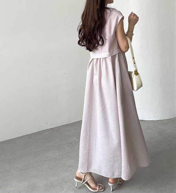 GeeRA（ジーラ）の「クレリック配色ウエストギャザーシャツワンピ―ス（シャツワンピース）」｜詳細画像