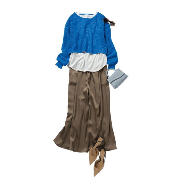 RANAN（ラナン）の「綿１００％メッシュ編ニットプルオーバー（ニット・セーター）」｜詳細画像