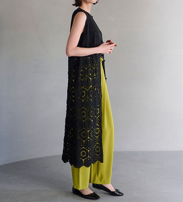 RANAN（ラナン）の「ひんやり！リラックスタックワイドパンツ（ワイドパンツ・ガウチョ）」｜詳細画像