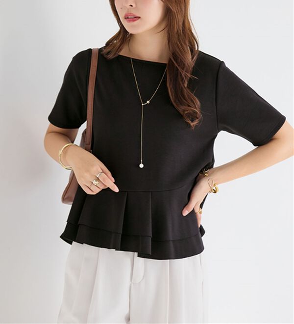 alotta（アロッタ）の「スクエアネックティアードトップス（カットソー）」｜詳細画像