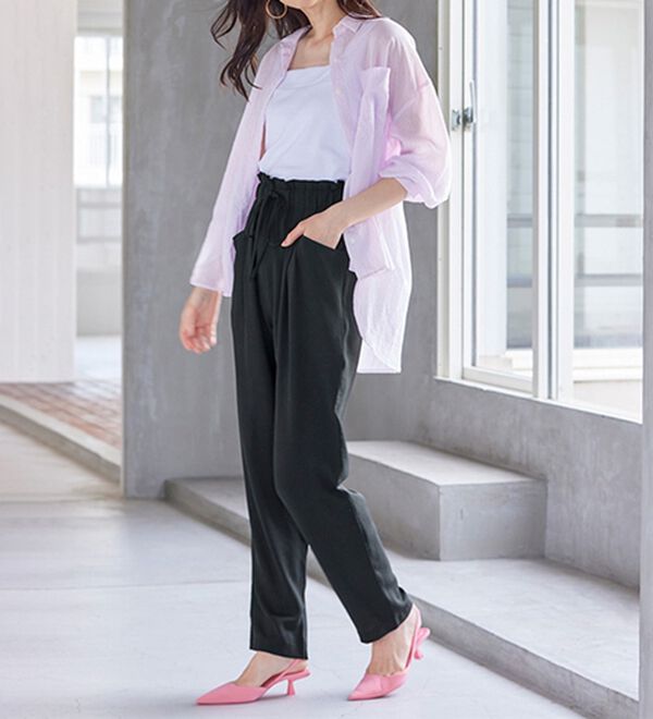 RANAN（ラナン）の「リラックスタックテーパードパンツ（フルレングスパンツ）」｜詳細画像