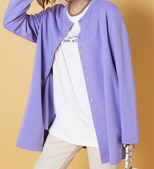 BELLUNA（ベルーナ）の「時短コーデ！ダンボール素材ロングカーデアンサンブル（アンサンブル）」｜詳細画像