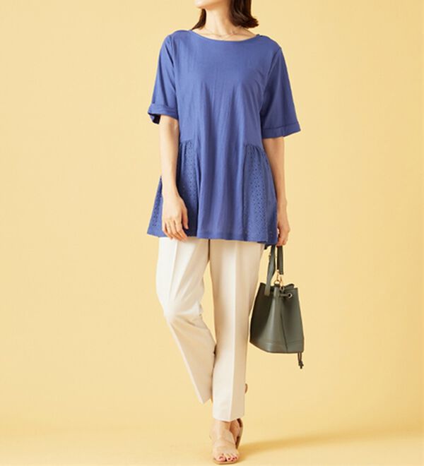 BELLUNA（ベルーナ）の「ヒンヤリ！サイドレース切替チュニック（チュニック）」｜詳細画像