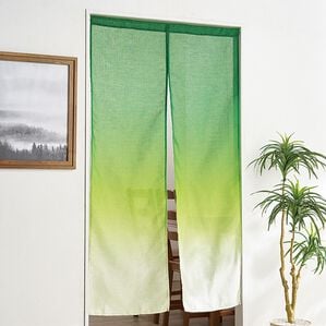「色の移ろいが美しいグラデーションのれん（のれん・間仕切り・カフェカーテン）」｜深緑