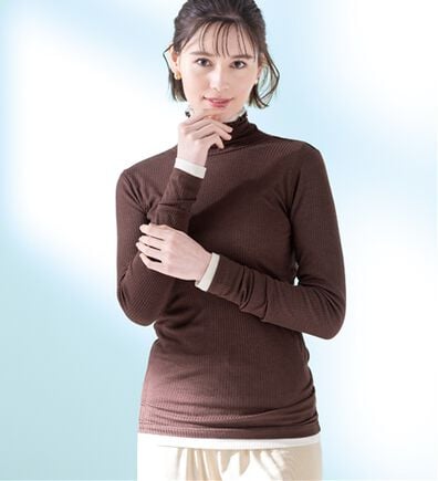 LAVIENNE（ラヴィエンヌ）の「敬老の日に！【肌にまとう化粧品】着て潤うシアー素材リブインナー＜ＭＡＴＯＬＩＡ＞（肌着・インナーウェア）」