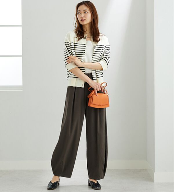 BELLUNA（ベルーナ）の「【快適Ｌａｂ．】洗える！軽い！５分袖ニットカーディガン（ニットカーディガン）」｜詳細画像