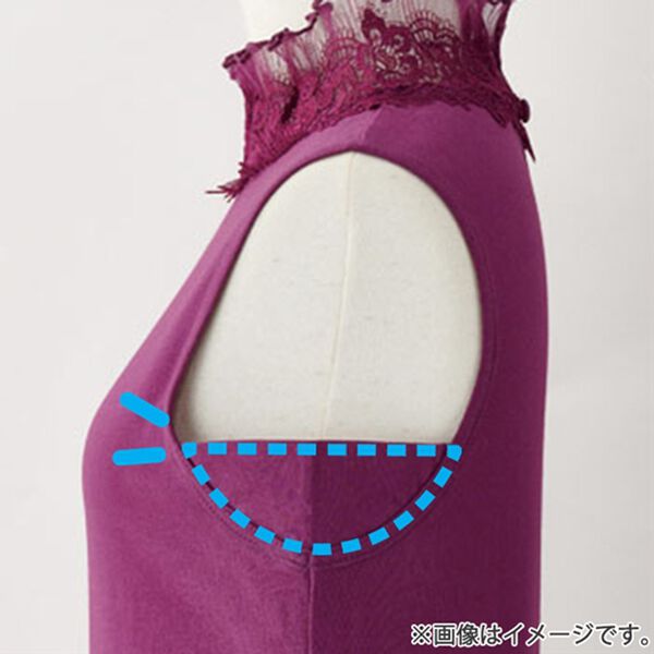 BELLUNA（ベルーナ）の「綿１００％脇汗対策フラワーレースタンクトップ（タンクトップ・キャミソール）」｜詳細画像