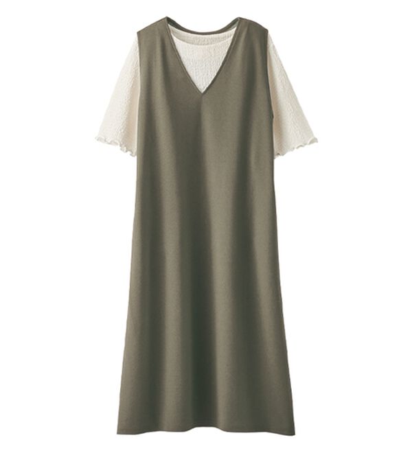 BELLUNA（ベルーナ）の「Ｖネックジャンパースカートアンサンブル（チュニック）」｜詳細画像