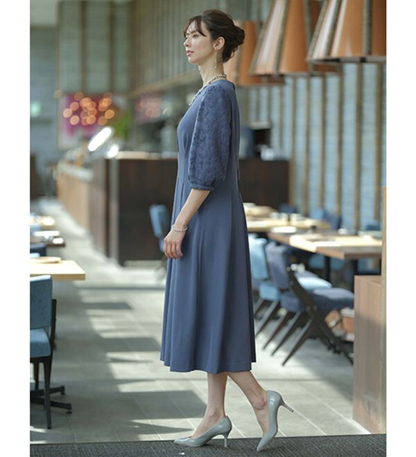 BELLUNA（ベルーナ）の「ゆったり袖レースワンピース（その他ワンピース）」｜詳細画像