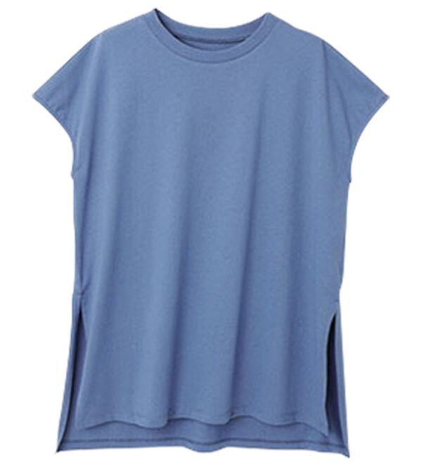 RANAN（ラナン）の「＜BC＞綿100％ひんやりサイドスリットフレンチスリーブチュニック（チュニック）」｜詳細画像