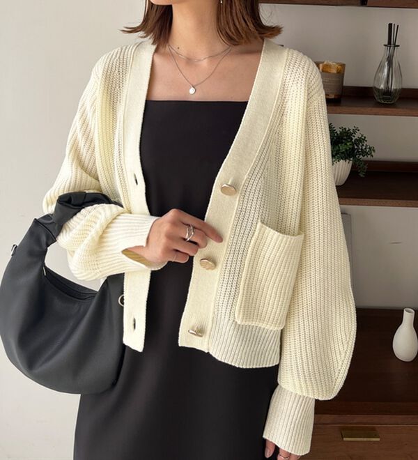 ビッグポケットショートニットカーディガン - ベルーナ【公式】