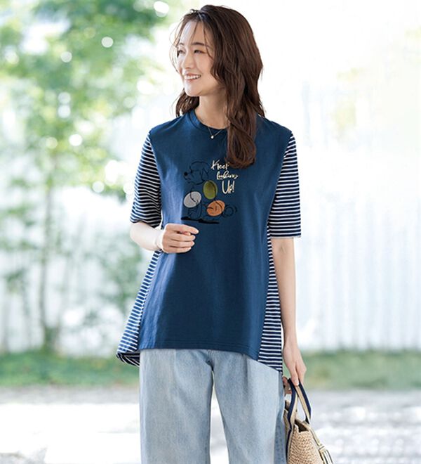 ルフラン（ルフラン）の「【２色組】フロッキーが可愛い！デザインプルオーバー（カットソー）」｜詳細画像