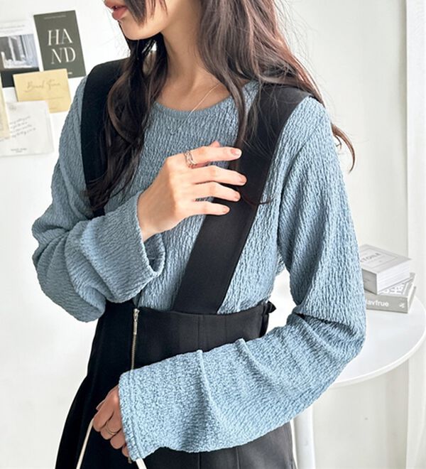 GeeRA（ジーラ）の「クルーネックジャガードプルオーバー（カットソー）」｜詳細画像