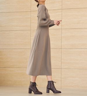 RANAN（ラナン）の「コクーンシルエットニットワンピ（ニットワンピース）」｜モカ