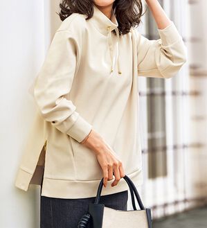 BELLUNA（ベルーナ）の「サイドジップスタンド衿プルオーバー（カットソー）」｜詳細画像