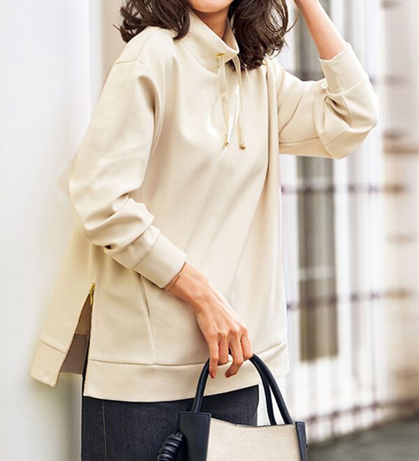 BELLUNA（ベルーナ）の「サイドジップスタンド衿プルオーバー（カットソー）」｜詳細画像