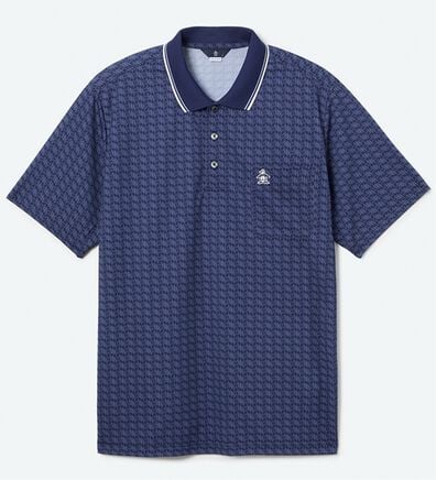 「＜マンシングウェア＞ＳＵＮＳＣＲＥＥＮモノグラムグラフィックプリント半袖ポロ（メンズポロシャツ）」