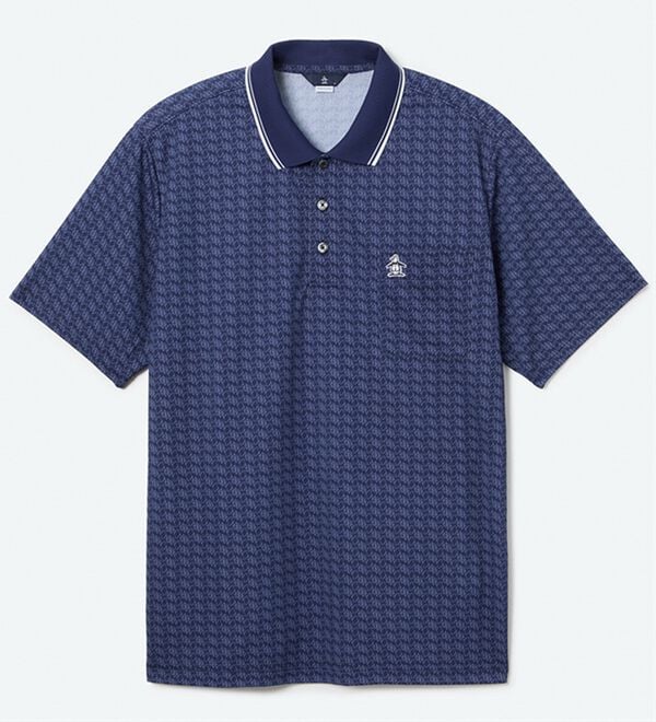 「＜マンシングウェア＞ＳＵＮＳＣＲＥＥＮモノグラムグラフィックプリント半袖ポロ（メンズポロシャツ）」｜詳細画像